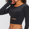 Millennia Long Sleeve Cropped Top With Sports Strap